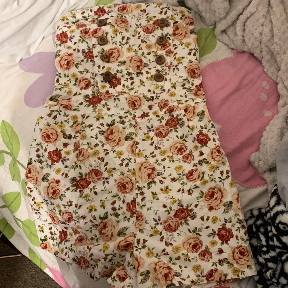 Poetry Floral Short Romper